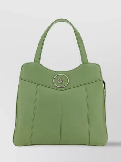 GUCCI SMALL STRUCTURED LEATHER HANDBAG WITH TOP HANDLES