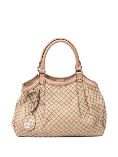 Pre-owned Gucci Small Sukey Tote Bag In Neutral