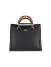 Gucci Diana Mini Leather Tote Bag In Black