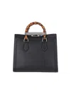 Gucci Diana Mini Leather Tote Bag In Black