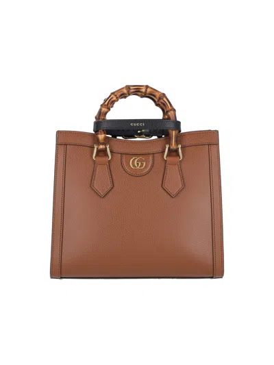 Gucci Small Tote Bag "diana" In Brown