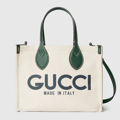 Gucci Small Tote Bag With  Print In White