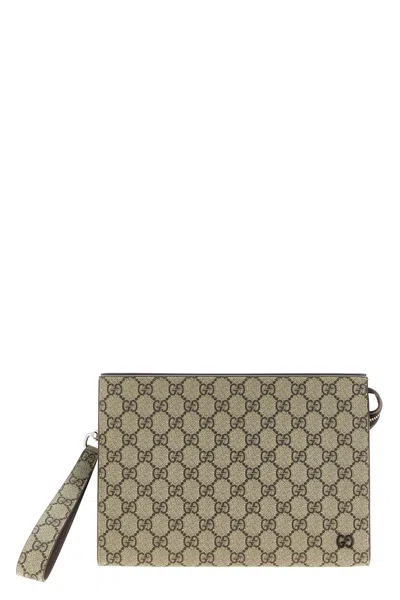 Gucci Small Two-tone Pouch In Sand