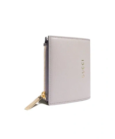 Gucci Small Wallet With  Lettering In Gray