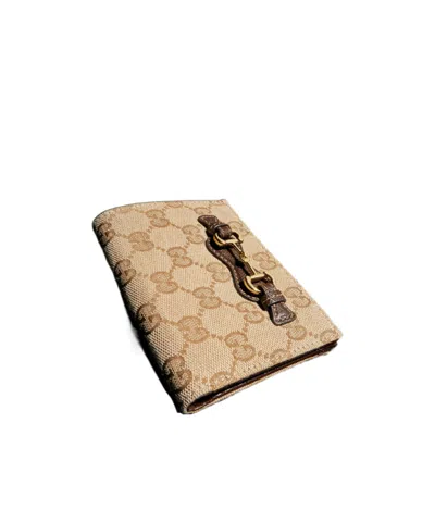 Gucci Small Wallet With Horsebit In Nude