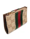 Gucci Small Wallet With Web In Brown