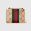 Gucci Small Wallet With Web In Multi