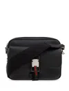 Gucci Small Web-stripe Messenger Bag In Schwarz