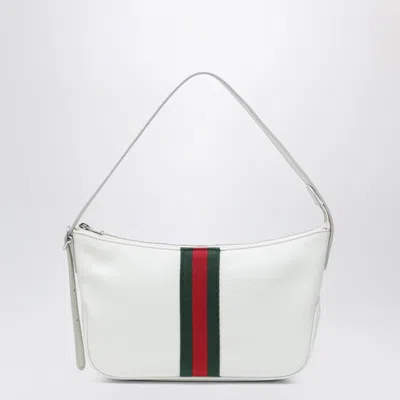 Gucci White Leather Small Lunetta Shoulder Bag Whitebamboovrv Borse A Mano
