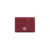 Gucci Gg Marmont Card Holder In Red