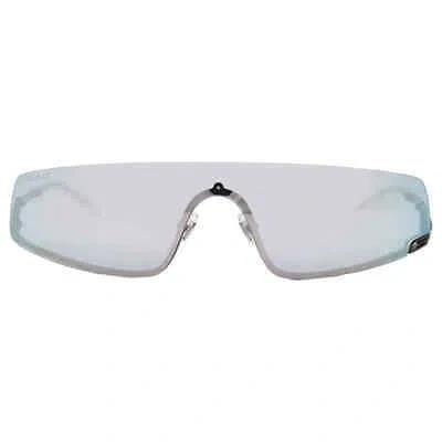 Pre-owned Gucci Smoke Mirror Shield Unisex Sunglasses Gg1561s 004 99 Gg1561s 004 99 In Gray
