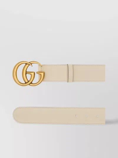 Gucci Smooth Leather Belt Gold-tone Buckle