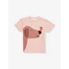 Gucci Smooth Pink/mc Baby  X Euan Roberts Graphic Print Cotton-jersey T-shirt 3-36 In Neutral