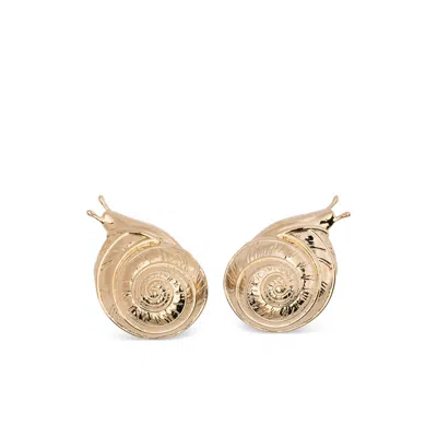 Gucci Snail-motif Clip-on Earrings In Neutral