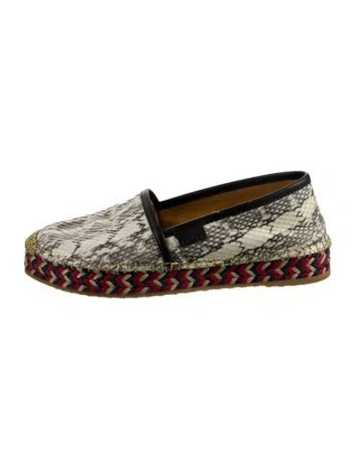 Pre-owned Gucci Snakeskin Animal Print Espadrilles