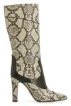 GUCCI SNAKESKIN PRINT LEATHER BOOTS FOR WOMEN