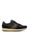 Gucci Sneaker Re-motion In Black Gg Fabric Men In Black