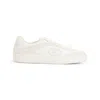 Gucci Sneaker With Gg Cross In White Leather And Mesh