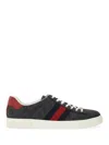 Gucci Jacquard Fabric Low-top Sneakers In Black