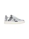 Gucci Reweb Gg Low-top Metallic Leather Sneakers