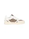 Gucci Re-web Leather And Original Gg Fabric Sneakers