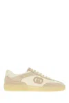 Gucci Men Two-tone Mesh And Suede Sneakers