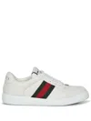 Gucci Gg Embossed Leather Low-top Sneakers In White