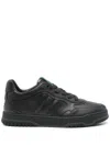 Gucci Re Web Black Lace Up Sneakers In Black