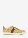Gucci Stretch Low-top Sneakers In Beige