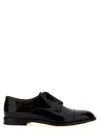 Gucci Patent Leather Lace-up Shoes Lace Up Shoes Black In Black