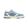 Gucci Re-web Low-top Denim Sneakers In Blue