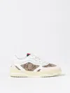 Gucci Re-web Leather Round Toe Sneakers In White
