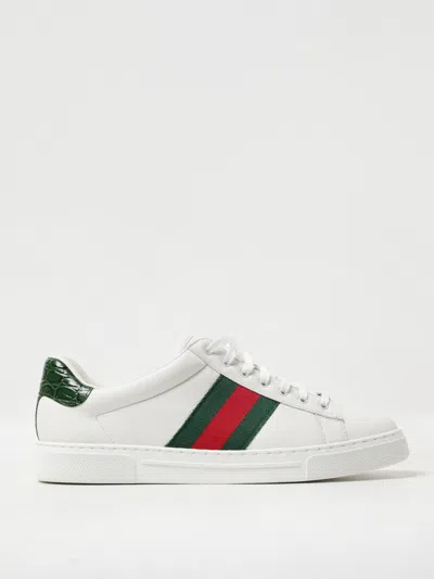 GUCCI GUCCI ACE LEATHER SNEAKERS,F13868001