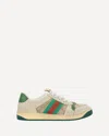 Gucci Gg Supreme Sneakers With Crystal Embellishments And Contrasting Rubber Sole In Multi
