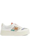 Gucci White Multi-color Sneakers For Women In Multicolor