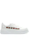 Gucci Logo Leather Sneakers In Multicolour