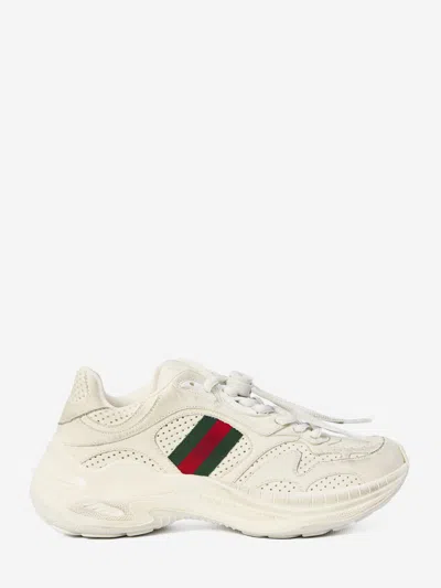 Gucci Rochelle Sneakers With Drawstring In White