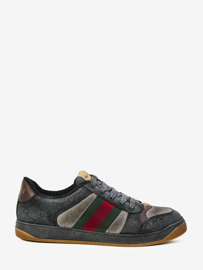 Gucci Screener Sneakers In Black