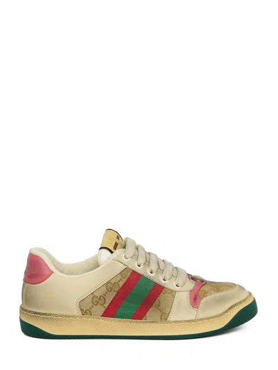 Gucci Screener Sneakers In Pink