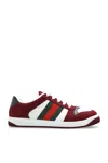 Gucci Screener Sneakers In Rosso Ancora Gg Fabric Men In Purple