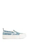 Gucci Sneakers Slip-on In Denim Gg In Blue