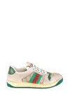 Gucci Women Web Screener Sneakers In White