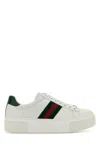 Gucci White Leather Ace Sneakers In White