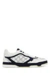 Gucci Re Web Sneakers Hammer Leather Pattern In White