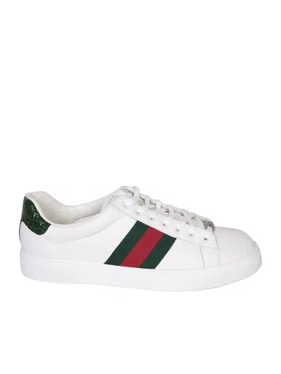 Gucci Ace Leather Sneaker In White