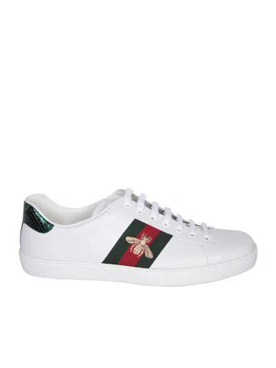 Gucci Ace Leather Sneaker In White