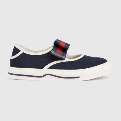 Gucci Kids' Sneakers With Web In Blue