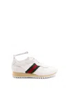 Gucci Motion Sneaker With Adjustable Ankle Strap In White