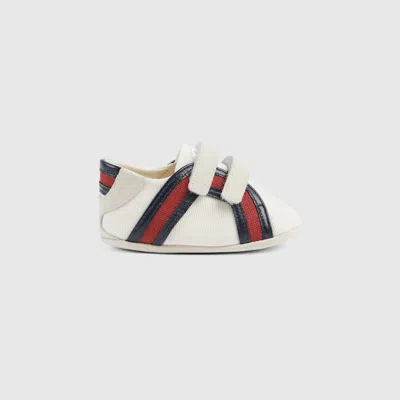 Gucci Babies' Sneakers With Web In White