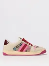 Gucci Screener Trainer In Gg Fabric And Multicolour Details Women In Neutral